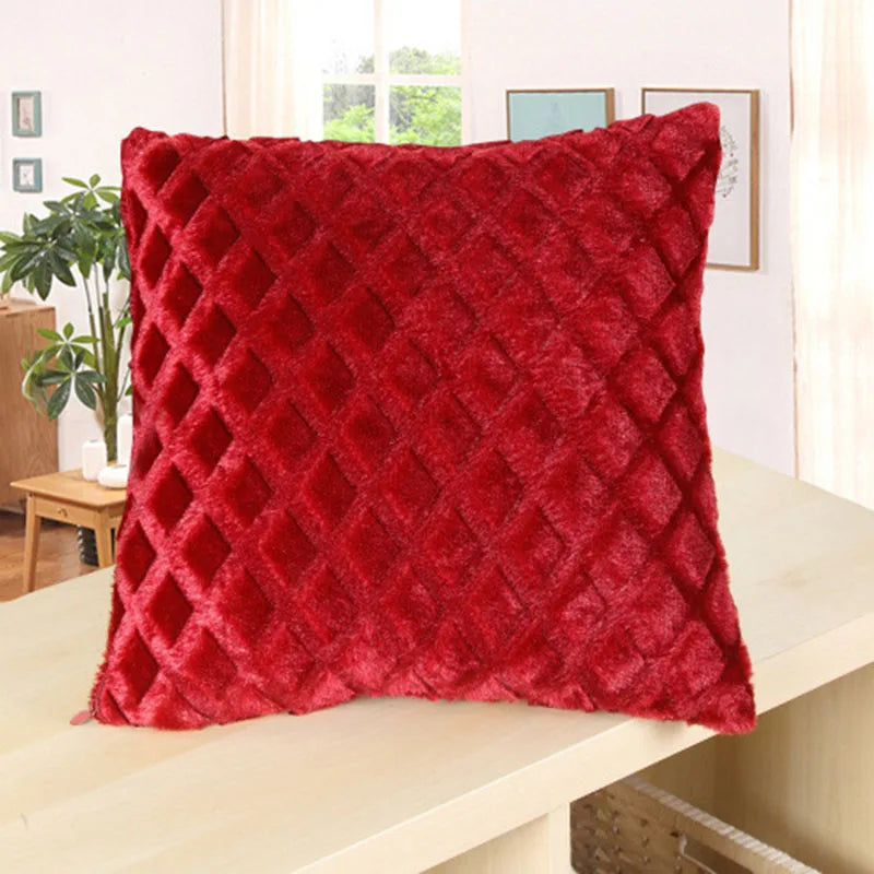 Afralia™ Plush Diamond Pattern Sofa Cushion - Soft Comfort for Adults & Children