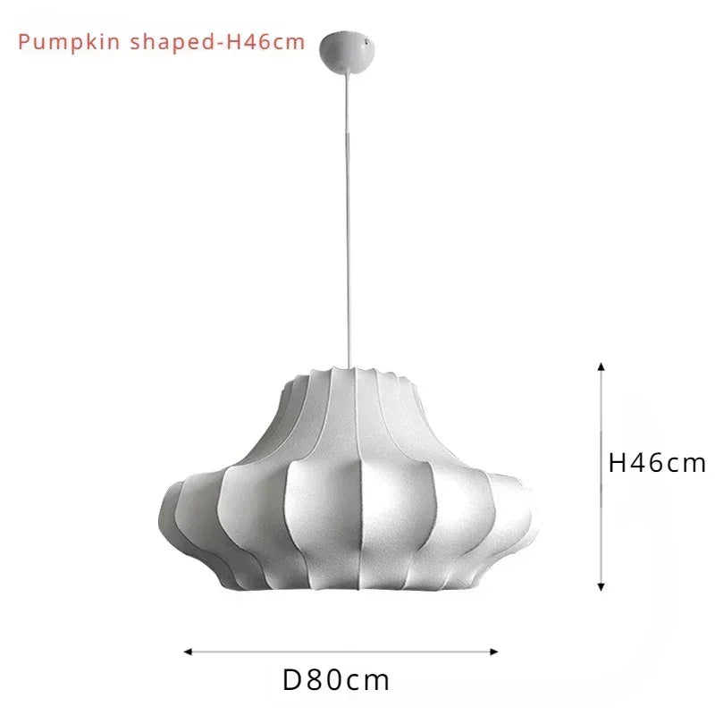 Afralia™ Japanese Silk Pendant Chandelier - Modern Designer Home Lighting