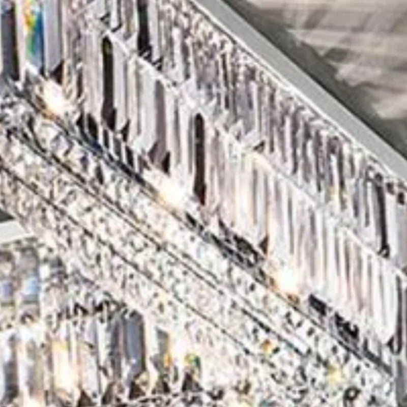 Afralia™ Modern Crystal Chandelier Chrome Stainless Steel Hanging Light Fixtures