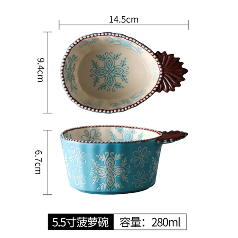 Afralia™ Japanese Style Hand-painted Seasoning Dishes & Soy Sauce Bowls