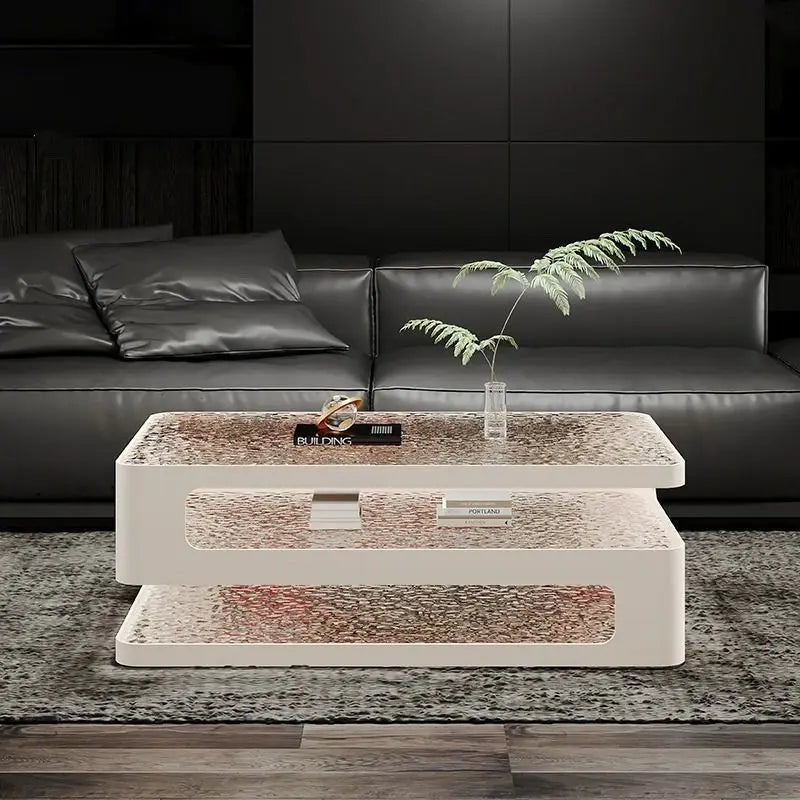 Nordic Glass Coffee Table by Afralia™ - Minimalist Luxury Designer Furniture
