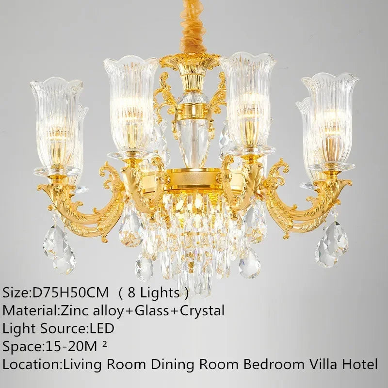 Afralia™ Crystal LED Chandelier for Luxurious European Living Spaces