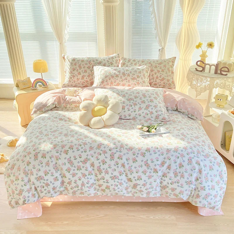 Afralia™ Cotton Printed Bedding Set for Sweet Cozy Sleep