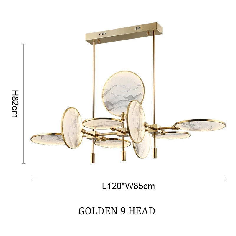 Afralia™ Classic Metal Chandelier with Glass and Iron Accents