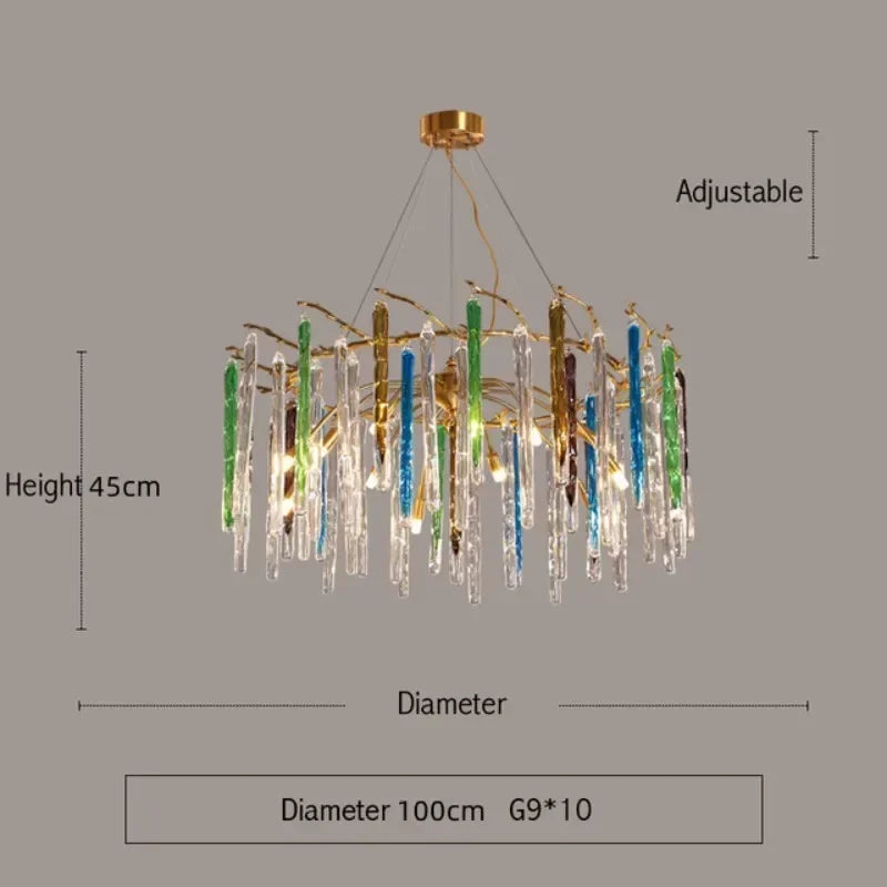 Afralia™ Nordic Luxury Crystal Ceiling Chandelier for Living Room, Bedroom, and Restaurant