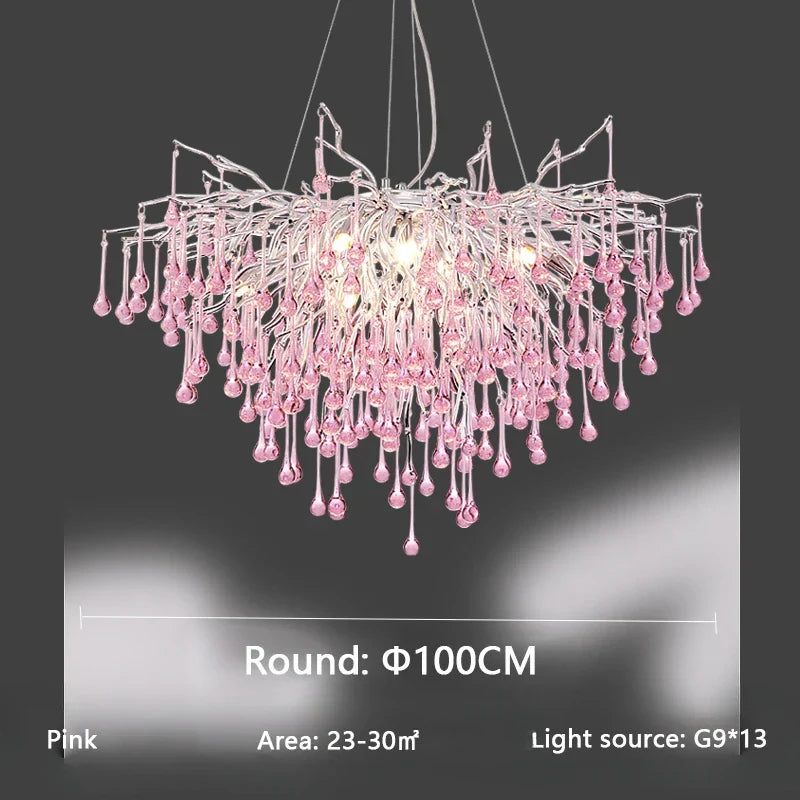 Afralia™ Chrome Crystal Chandelier for Bedroom and Living Room