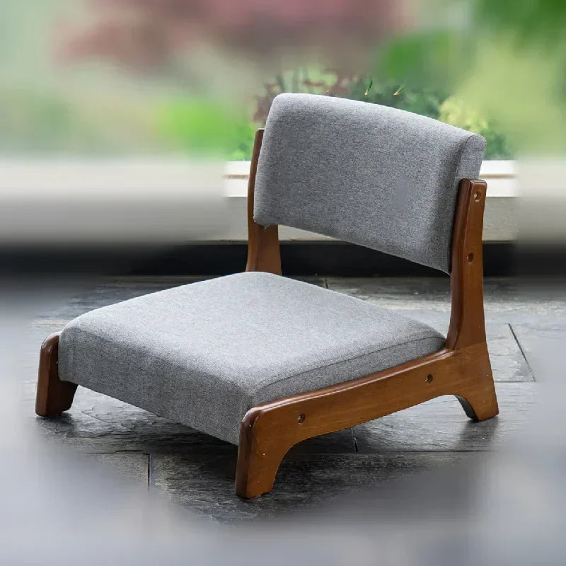 Afralia™ Legless Tatami Chair with Back Support for Reading & Meditation