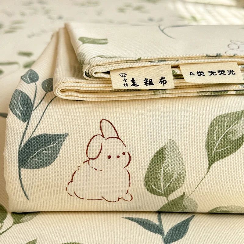 Afralia™ Cooling Cotton Flower Print Bed Cover Matress Protector