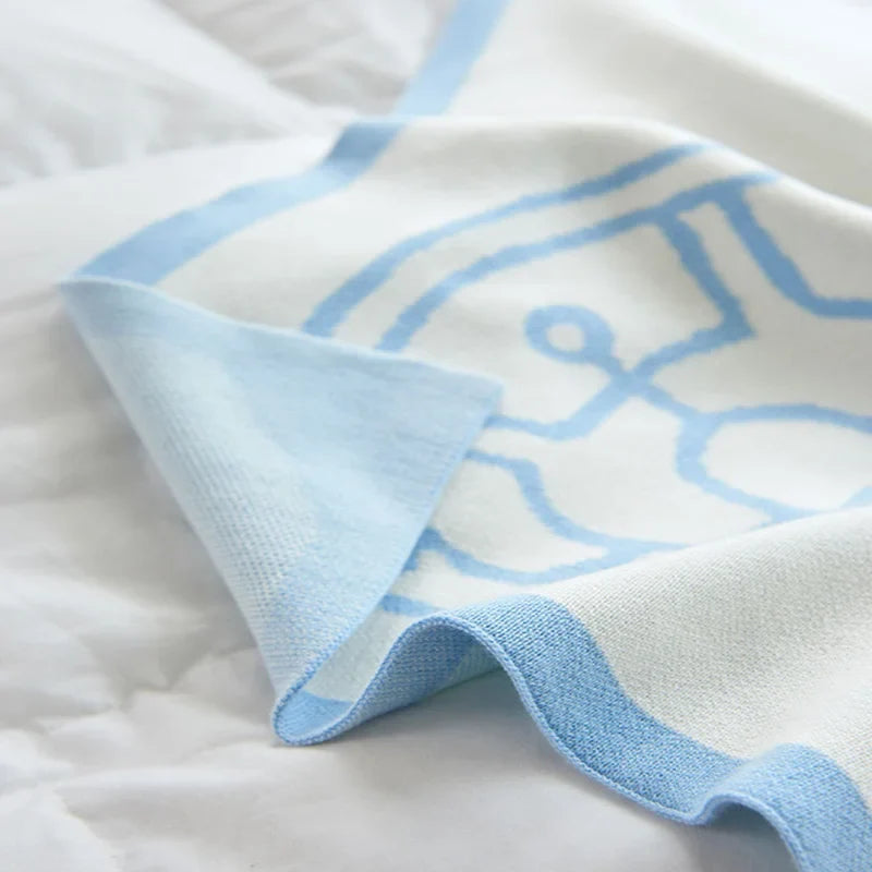 Afralia™ Pony Printed Knitted Blanket: Cozy & Breathable - All Season Children's Sofa Throw
