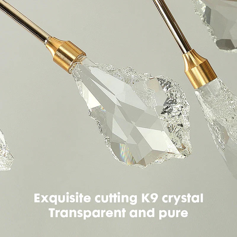 Afralia™ LED Crystal Pendant Ceiling Lamps for Dining Living Room Bedroom Bar Indoor Decor
