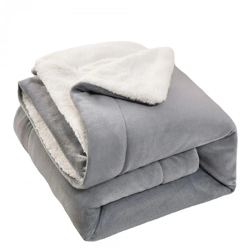 Afralia™ Cozy Sherpa Twin Blanket - Reversible Fleece and Velvet Plush Warm Winter Bed Throw