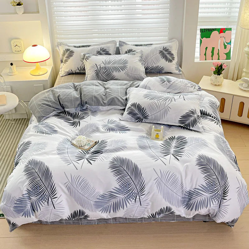 Afralia™ Geometric Pattern Single Duvet Cover, Cozy Cotton Bedding for Autumn/Winter
