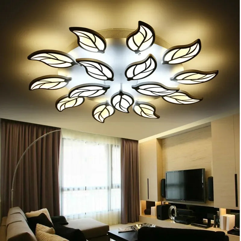 Afralia™ Leaf LED Ceiling Lamp for Study Bedroom Living Room Hotel Lighting