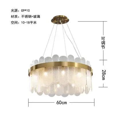 Afralia™ Smoke Grey Glass Ceiling Chandelier for Living Room, Hotel & Restaurant Lighting