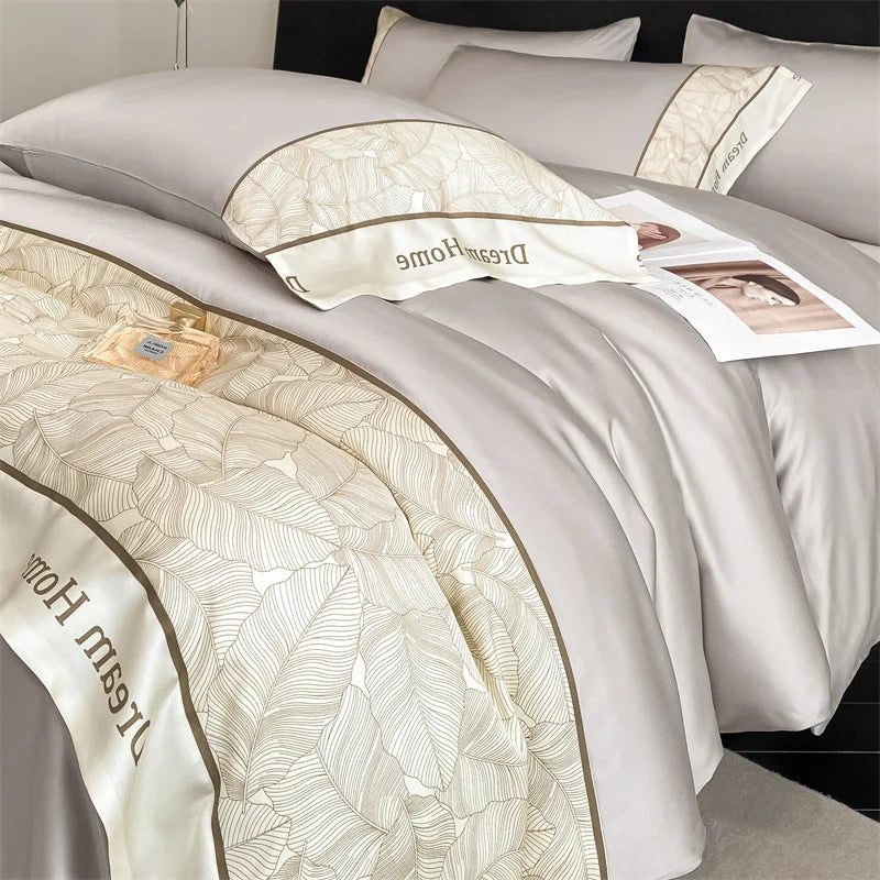 Afralia™ Luxe Rayon Silk Solid Duvet Cover Set: Summer Cozy Satin Bedding for Skin-Friendly Sleep