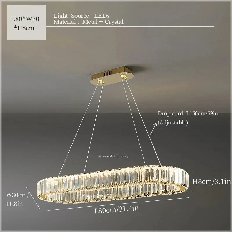 "Afralia™ Crystal Ceiling Pendant Chandelier – Luxury Light for Living Room, Bedroom, and Dining Area"