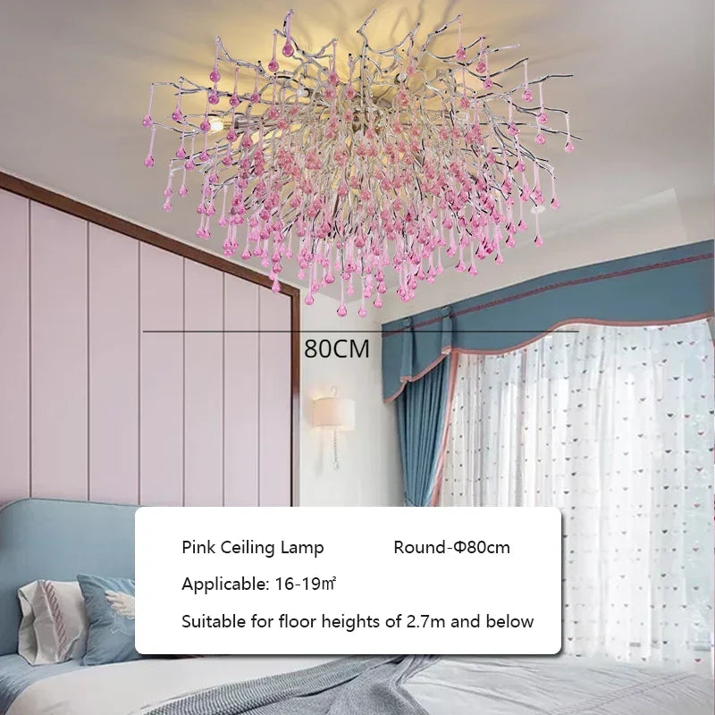 Afralia™ Chrome Crystal Chandelier for Bedroom and Living Room