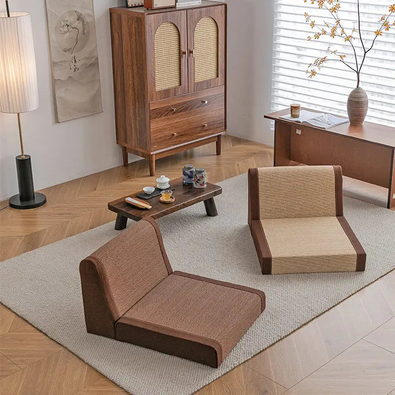 Afralia™ Japanese Style Tatami Chairs, Room Chairs, Legless Chairs, Bay Windows Chairs, Backrest Chairs