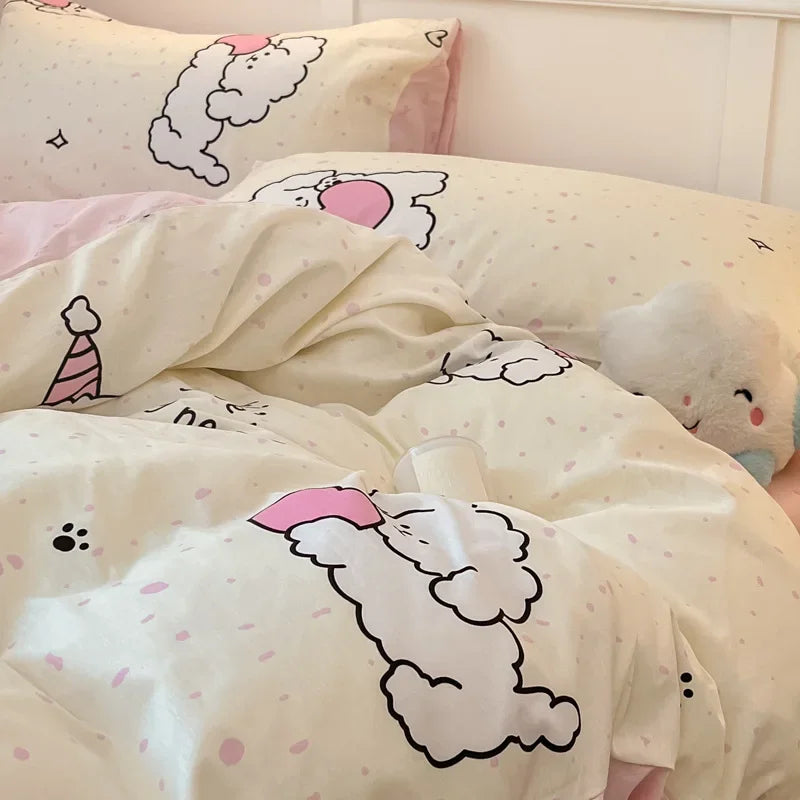 Afralia™ Spring Cotton Printed Duvet Set: Soft, Breathable, Cute Design, Various Sizes