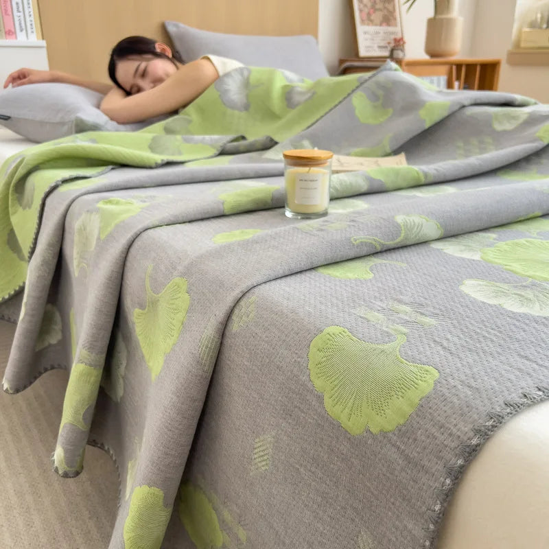 Afralia™ Cotton Towel Blanket, Rural Printed Thin Quilt - Luxury Breathable Bedspread
