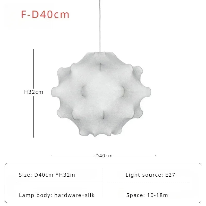 Afralia™ Japanese Silk Pendant Chandelier - Modern Designer Home Lighting