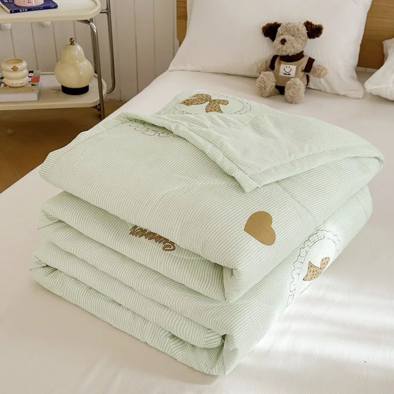 Afralia™ Floral Print Summer Quilt - Soft, Lightweight, Breathable Blanket