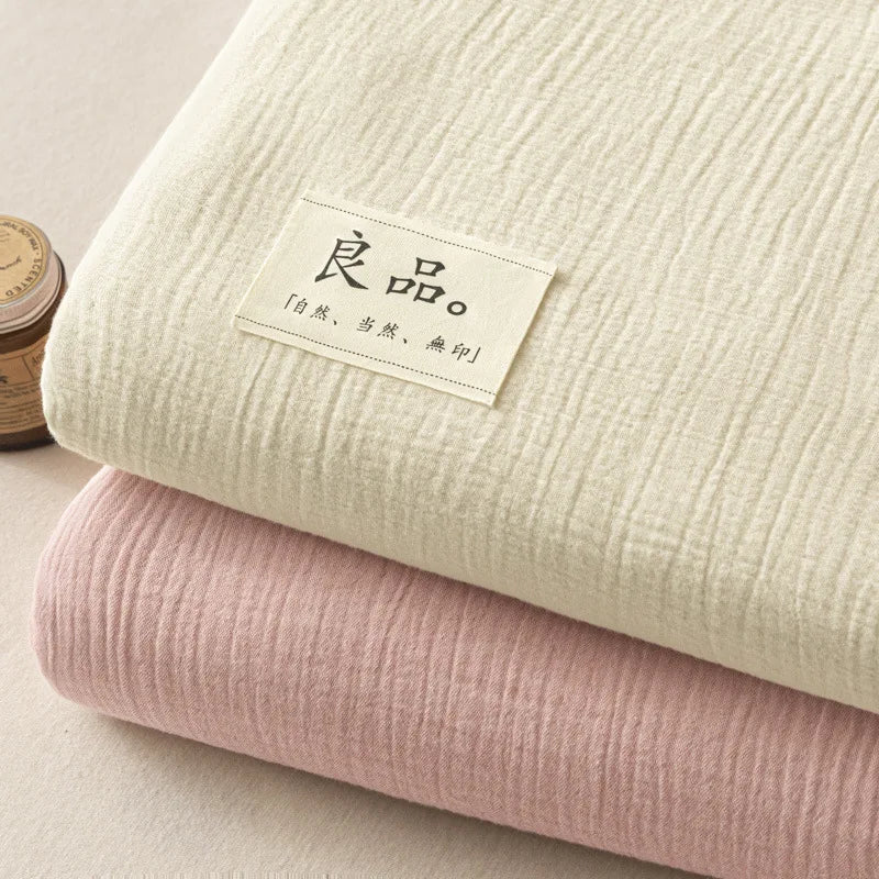 Afralia™ Cotton Fitted Sheet: Wrinkled Yarn, Nordic Comfort, All Seasons Bed Cover