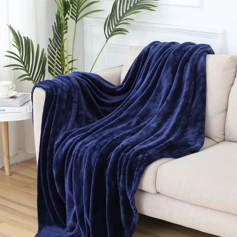 Afralia™ Cozy Flannel Warm Blanket: Soft Plush Coral Fleece Bed Cover & Shawl