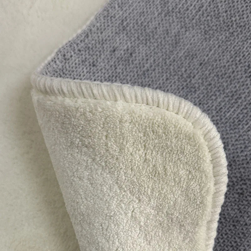 Afralia™ Floral Faux Cashmere Bedside Carpet: Soft, Non-Slip, Wear-Resistant Floor Mat