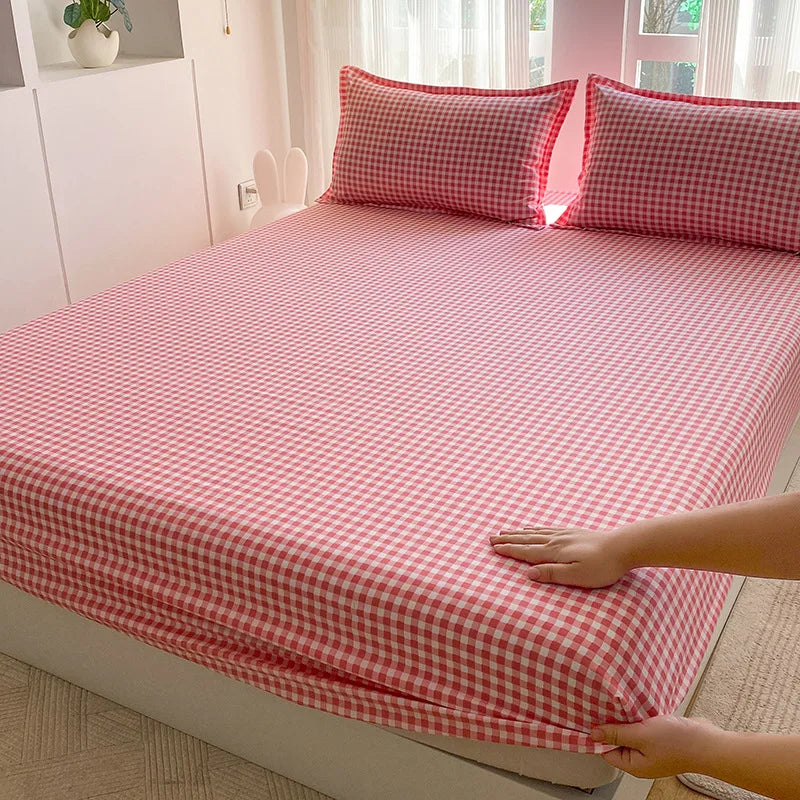 Afralia™ European Brushed Cotton Fitted Sheet for Full Size Mattress