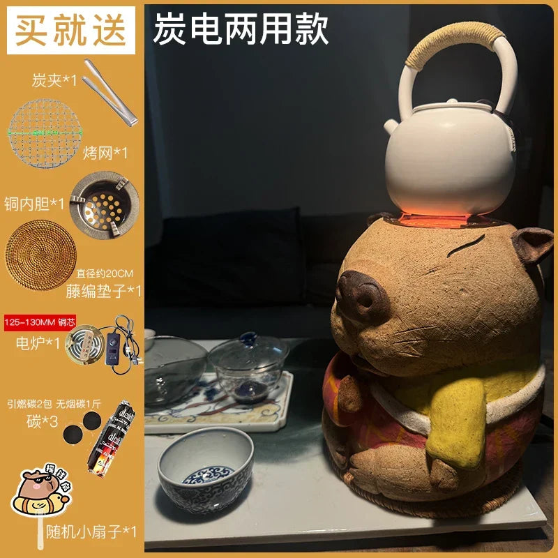 Afralia™ Handmade Refractory Carbon Oven Surrounding Stove Electric Ceramic Stove
