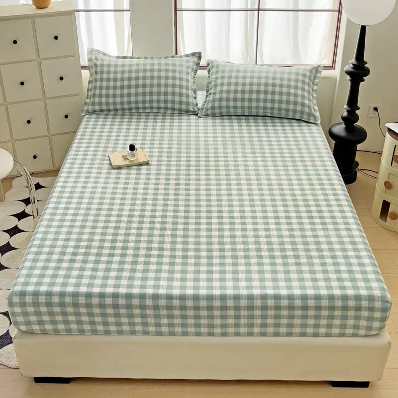Afralia™ Japanese Style Thick Fitted Sheet for Queen/King Bed