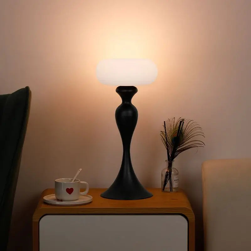 Afralia™ Retro Roman Living Room Sofa Side Table Antique Chinese Desk Lamp