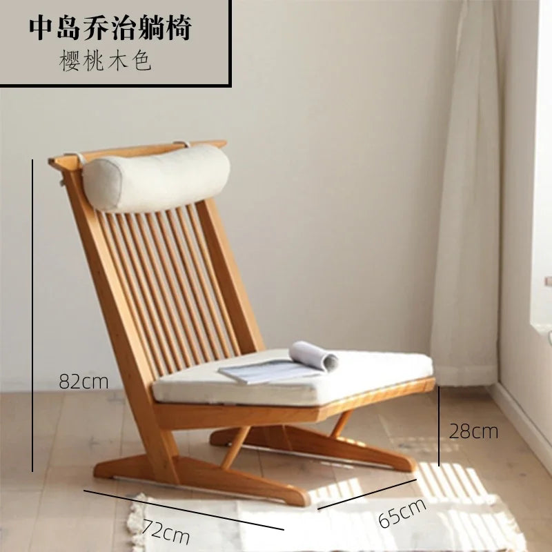 Afralia™ Solid Wood Rocking Chair | Balcony Leisure Recliner | Nordic Retro Design