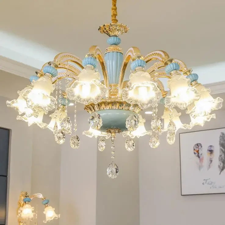 Afralia™ Crystal Chandelier Light - Modern Nordic Living Room Bedroom Lamp