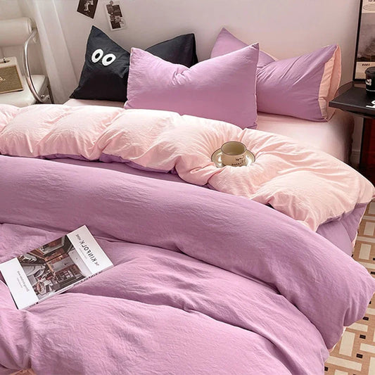 Afralia™ Cotton Bedding Set: Soft Duvet Sheets, Pillowcases, Comforter Set - All Seasons Comfort