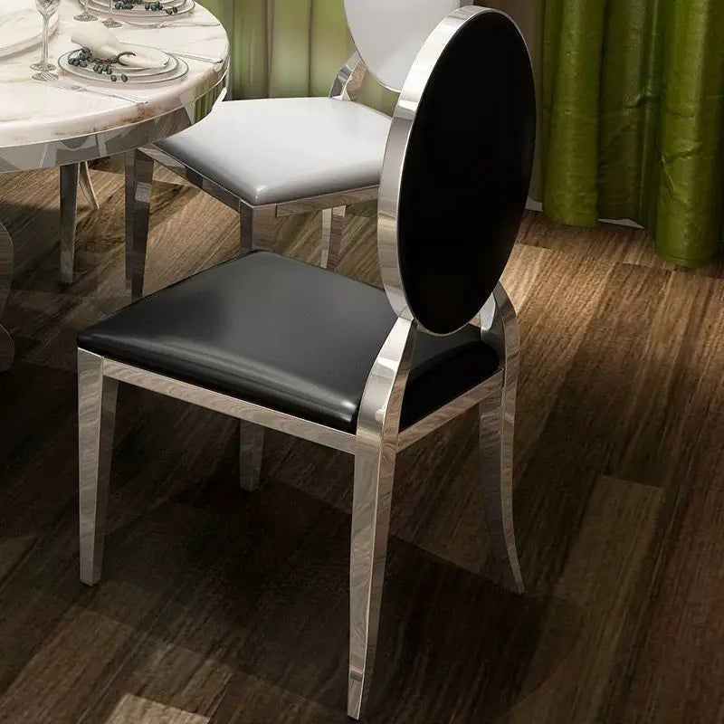 Afralia™ Stainless Steel Dining Chairs: Modern, Simple, and Luxurious for Home or Restaurant