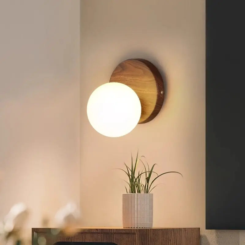 Afralia™ Nordic Modern LED Glass Wall Light for Bedroom Living Room Decor