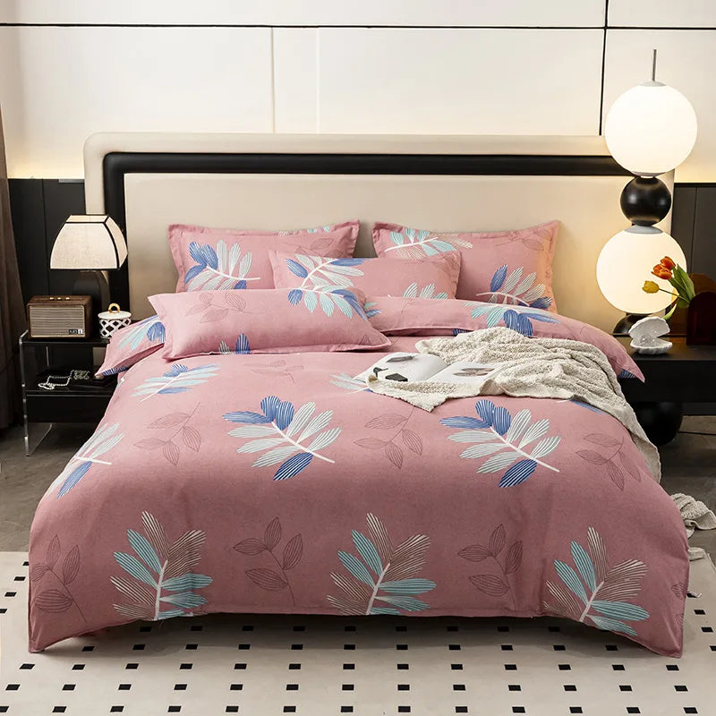Afralia™ Soft Plant Printed Bedding Sets Cozy Quilt Cover for Summer & Autumn