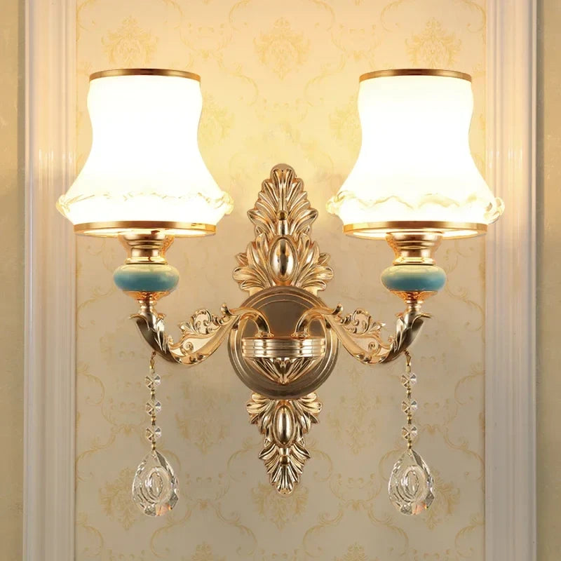 Afralia™ Crystal Wall Sconce Bedroom Lamp Indoor Modern Lighting Europen Style