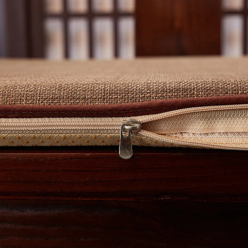 Afralia™ Flax Chair Cushion: Non-slip Horseshoe Seat Cushion with Strap, Removable & Washable