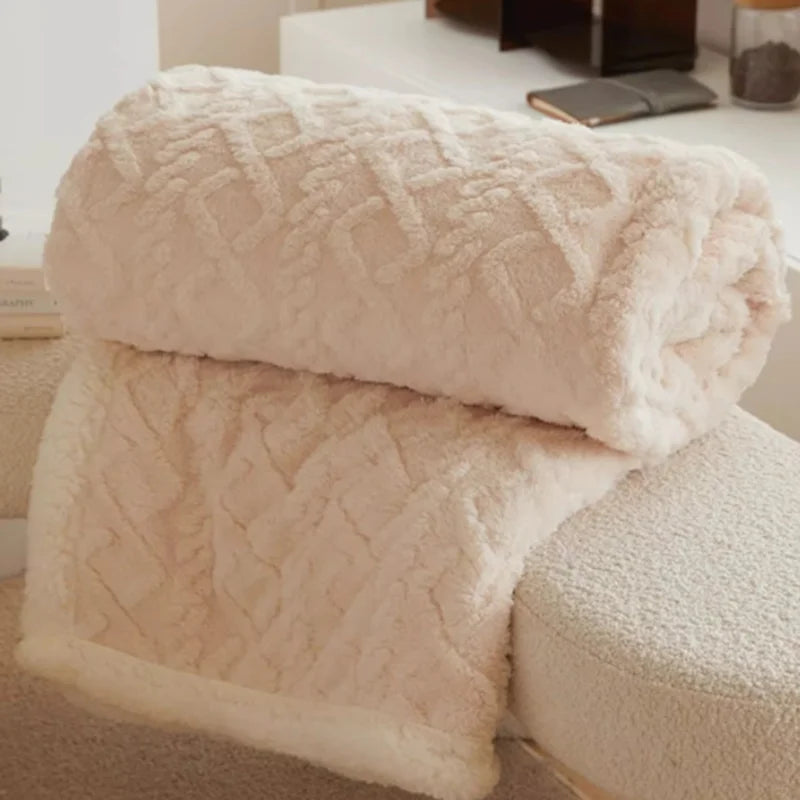 Afralia™ Coral Fleece Blanket: MultiFunctional Soft Skin-Friendly Warm Shawl