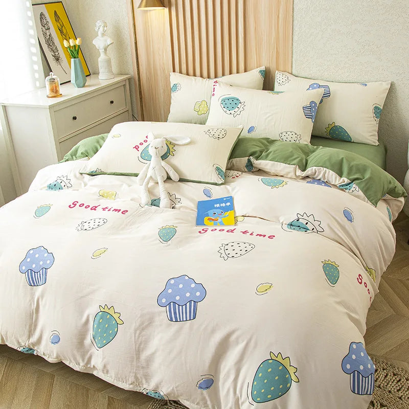 Afralia™ Floral Print Bedding Set - Cozy & Vibrant Quilt Set for Home, Bedroom, Dorm
