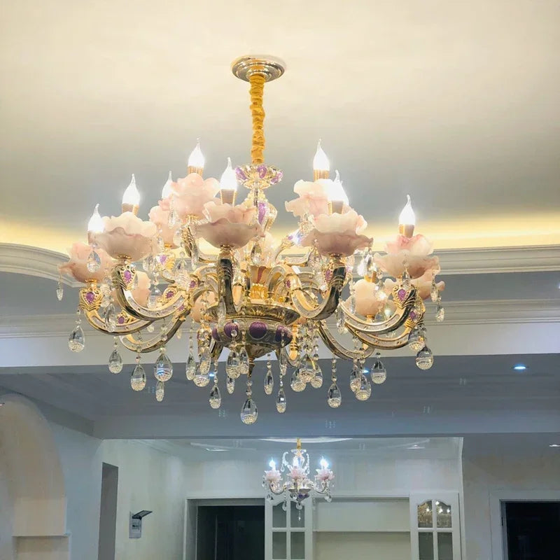 Afralia™ Crystal Chandelier: Modern European Living Room Lighting for a Stylish Ambiance