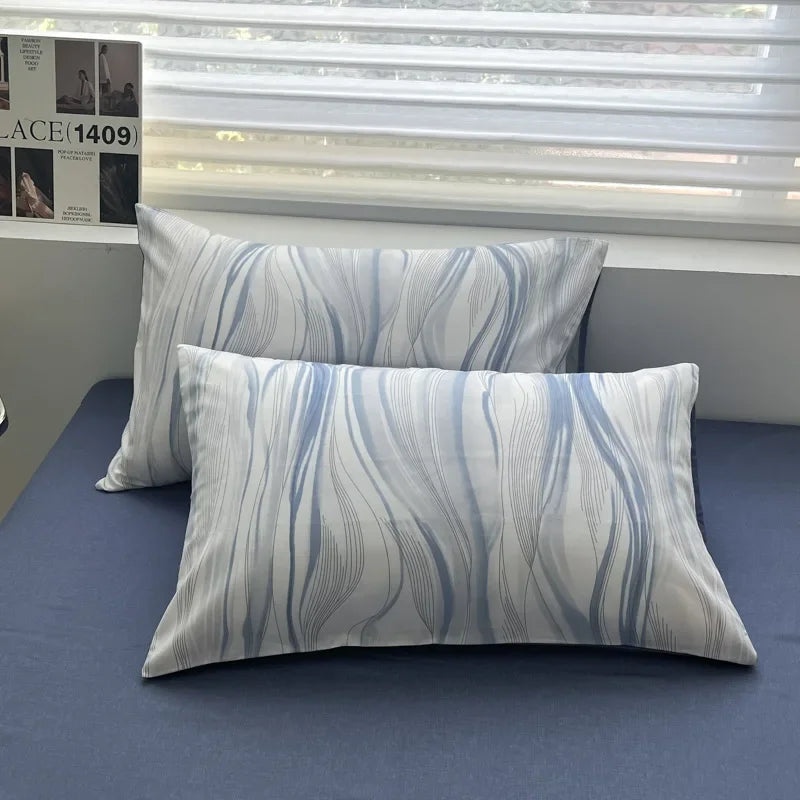 Afralia™ Nordic Twill Printed Cotton Bedding Set for King/Queen Bed