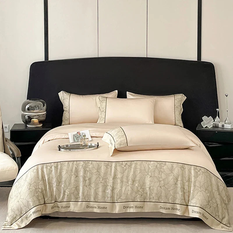 Afralia™ Luxe Rayon Silk Solid Duvet Cover Set: Summer Cozy Satin Bedding for Skin-Friendly Sleep