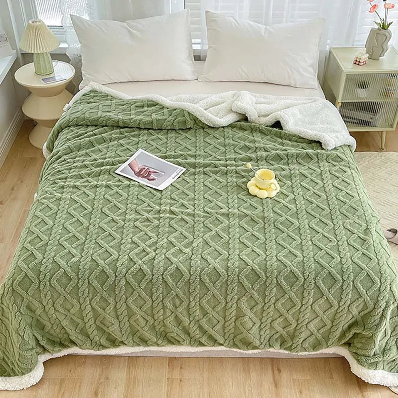 Afralia™ Coral Fleece Blanket: MultiFunctional Soft Skin-Friendly Warm Shawl