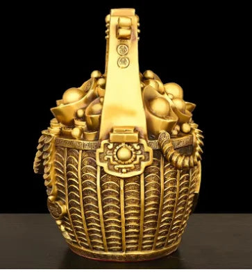 Afralia™ Copper Treasure Bowl Money Jar for Home Decor