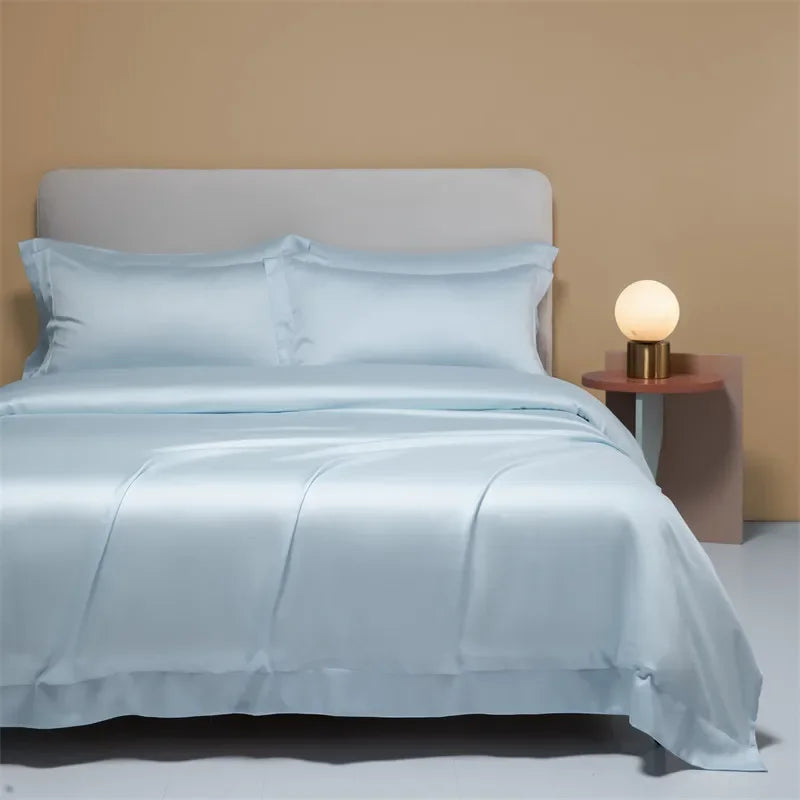 Afralia™ Cooling Cotton Solid Bedding Set Ultra Soft Quilt Cover for Summer