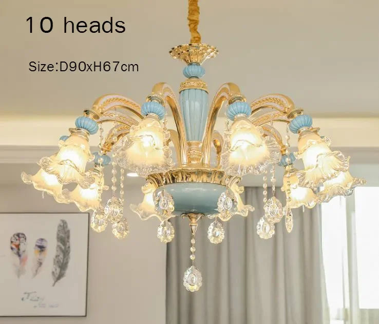 Afralia™ Crystal Chandelier Light - Modern Nordic Living Room Bedroom Lamp